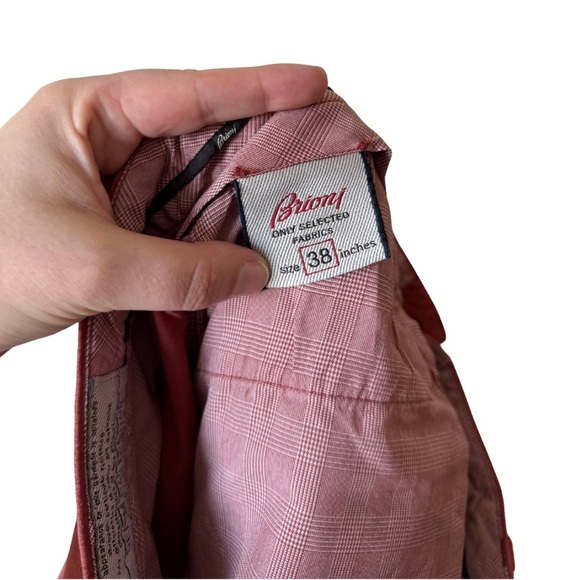 Brioni Jeans Mens 38x30 Terracotta Orange STELVIO Straight Leg Pant Luxury Italy - Picture 5 of 13